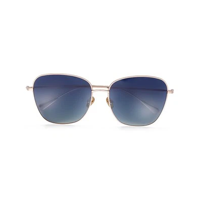 Kacamata Hitam Logam Persegi Besar Unisex